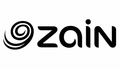 Zain logo on a green background